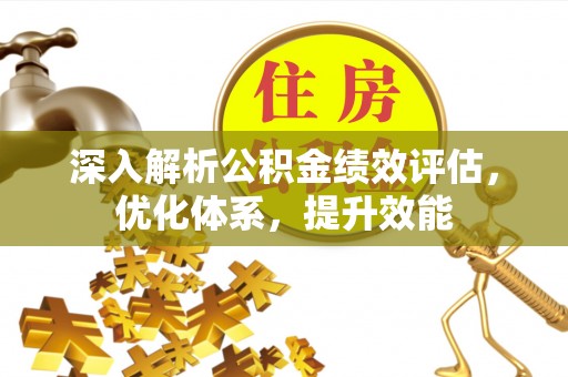 凌云深入解析公积金绩效评估，优化体系，提升效能