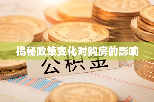 凌云揭秘政策变化对购房的影响