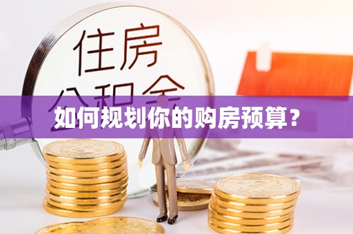 凌云如何规划你的购房预算？