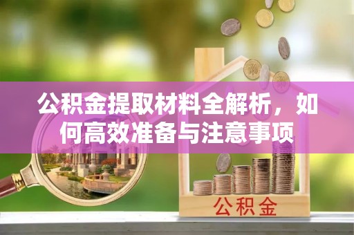 凌云公积金提取材料全解析，如何高效准备与注意事项
