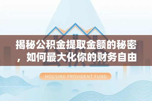 凌云揭秘公积金提取金额的秘密，如何最大化你的财务自由