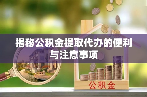 凌云揭秘公积金提取代办的便利与注意事项