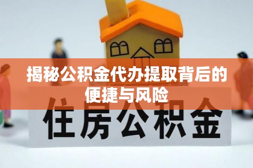 凌云揭秘公积金代办提取背后的便捷与风险