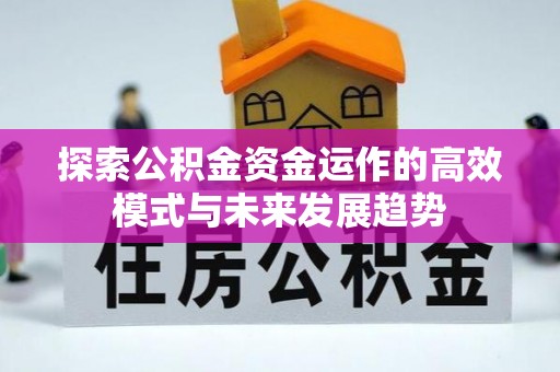 凌云探索公积金资金运作的高效模式与未来发展趋势