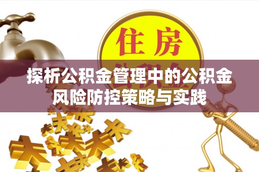 凌云探析公积金管理中的公积金风险防控策略与实践