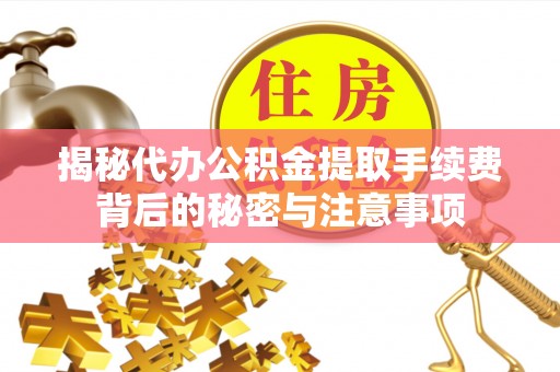 凌云揭秘代办公积金提取手续费背后的秘密与注意事项