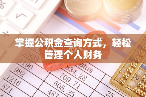 凌云掌握公积金查询方式，轻松管理个人财务
