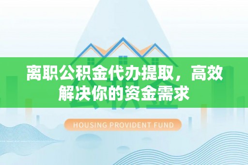 凌云离职公积金代办提取，高效解决你的资金需求