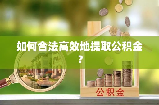 凌云如何合法高效地提取公积金？