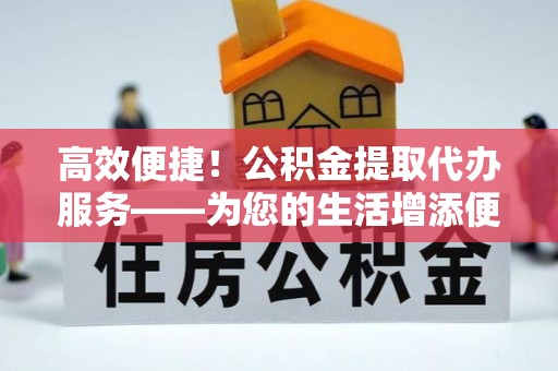 凌云高效便捷！公积金提取代办服务——为您的生活增添便利