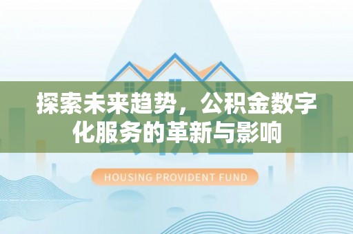 凌云探索未来趋势，公积金数字化服务的革新与影响
